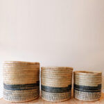 art black basket no handle