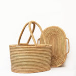 wicker picnic basket with lid