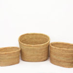 Oval wicker baskets